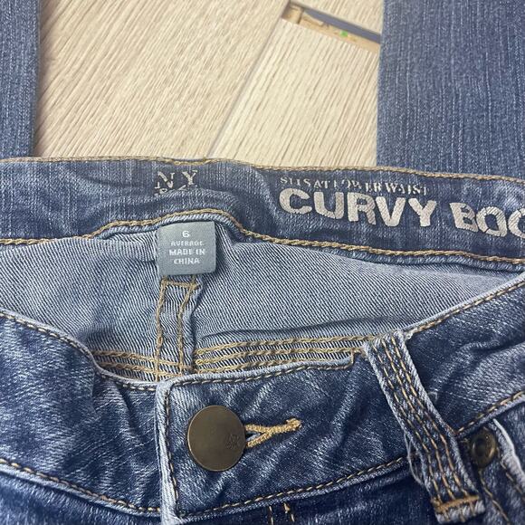 New York & Company Womens Curvy Boot Jean Size 6 100 Cotton - Picture 3 of 6